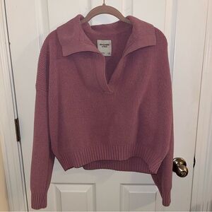 Pink Abercrombie and Fitch Collared Pull Over